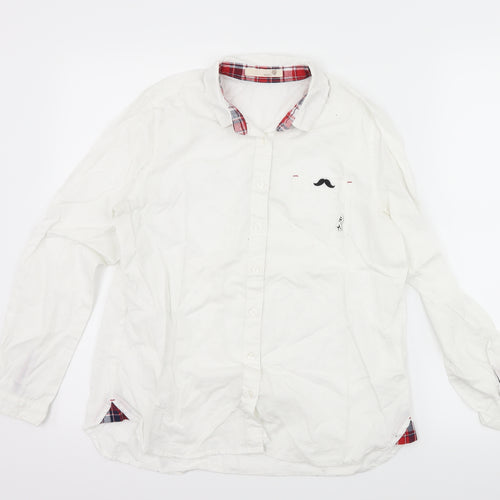 estacot Boys White   Basic Button-Up Size L