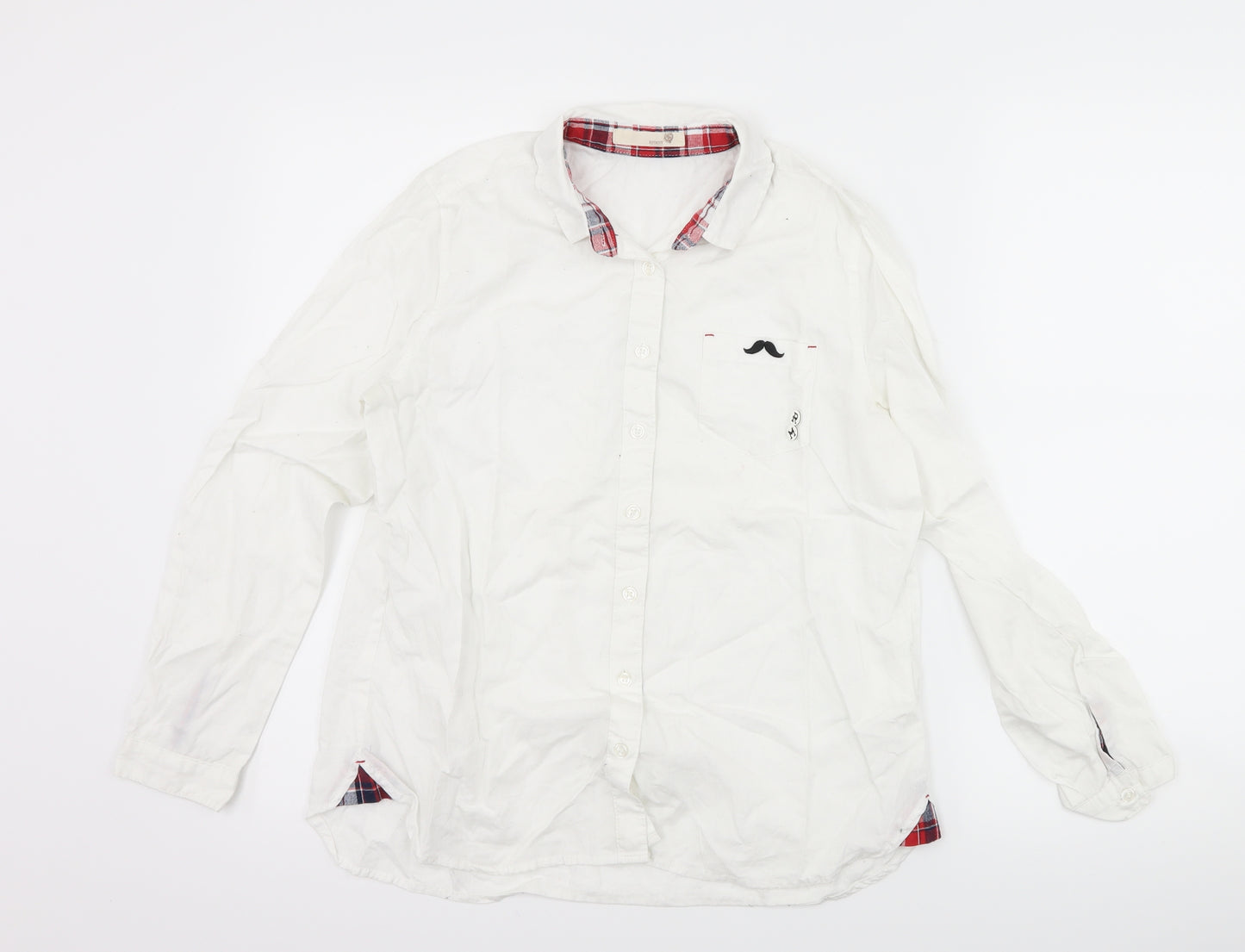 estacot Boys White   Basic Button-Up Size L