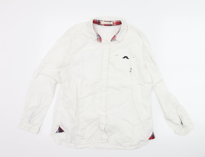 estacot Boys White   Basic Button-Up Size L