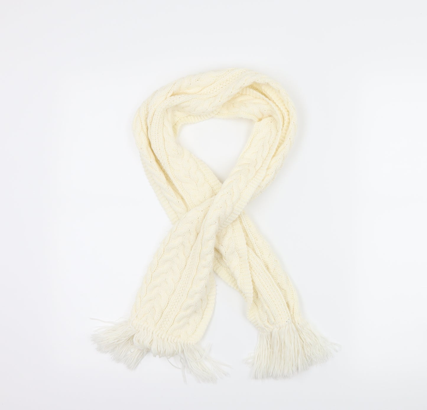 Preworn Womens Ivory    Scarf