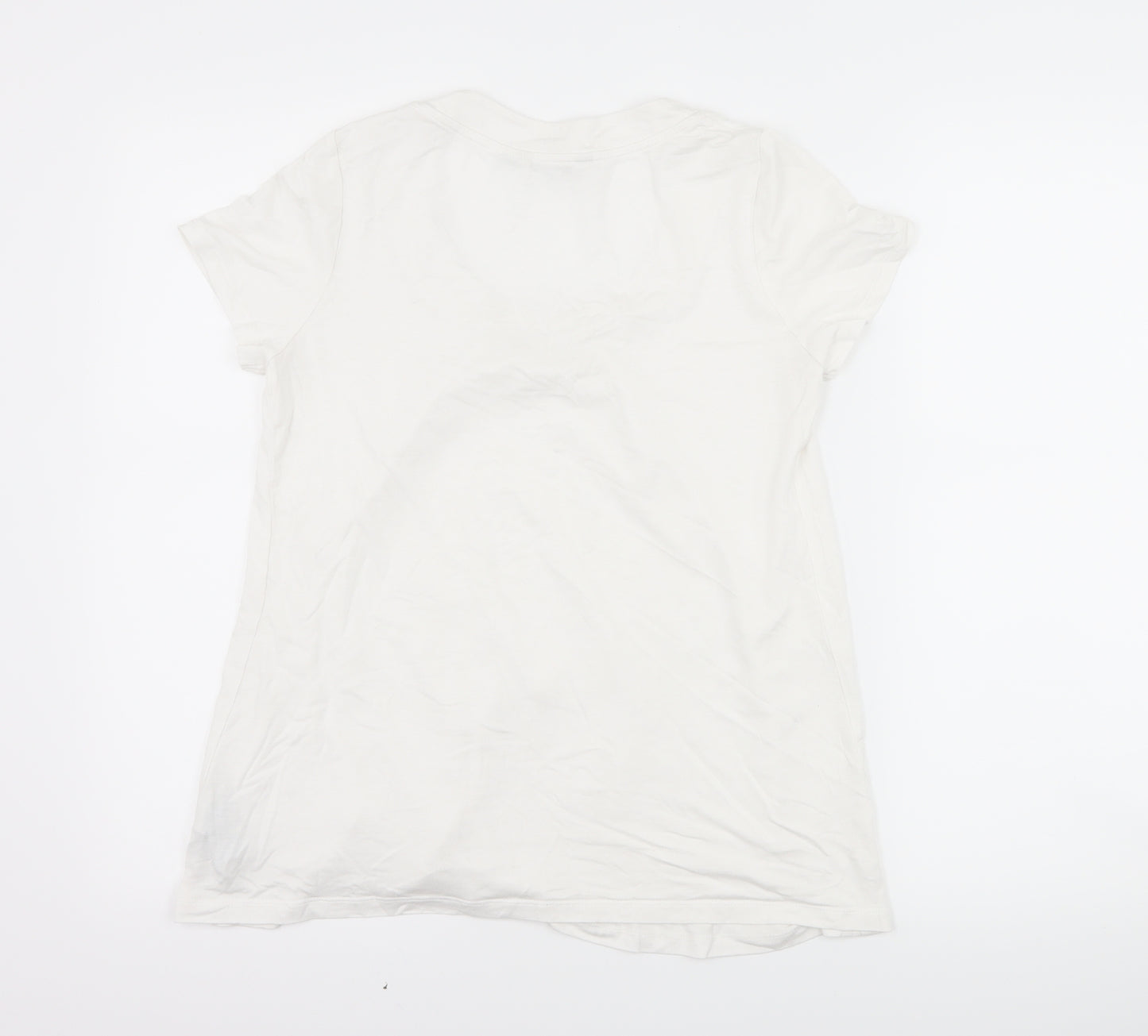 Boden Womens White   Basic T-Shirt Size 12