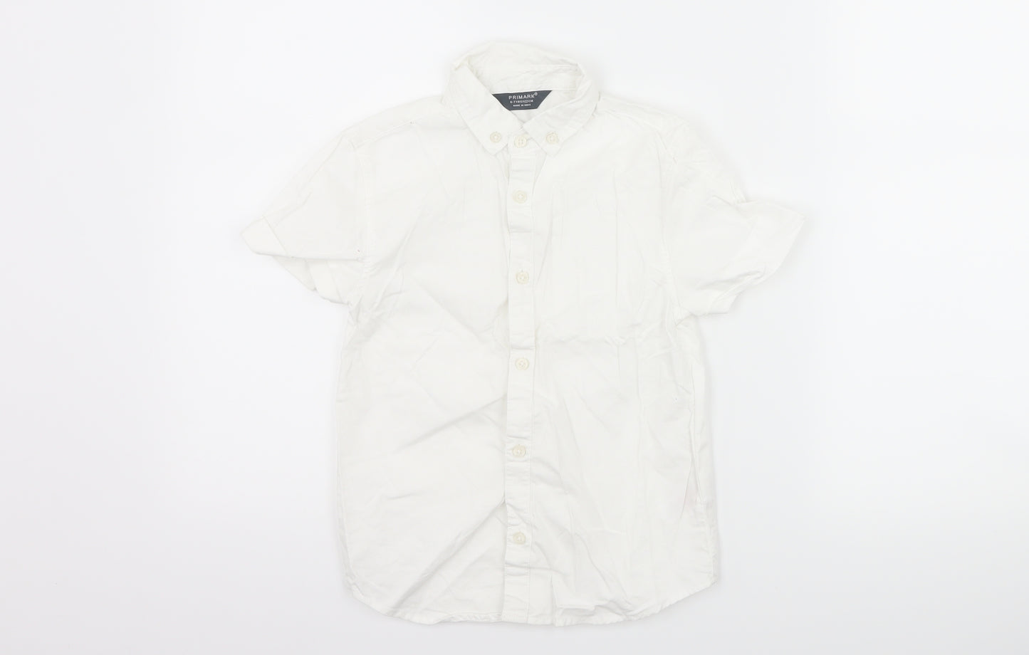 Primark Boys White   Basic Button-Up Size 6-7 Years