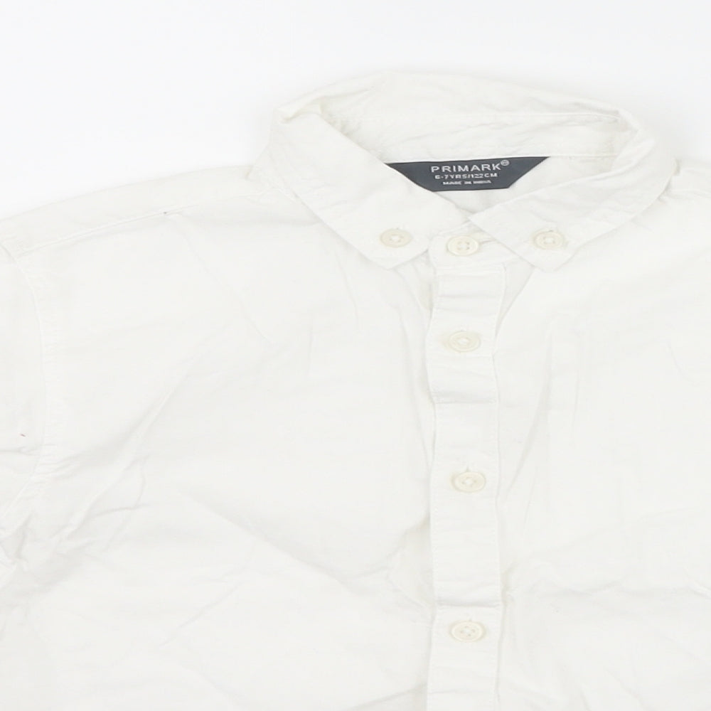 Primark Boys White   Basic Button-Up Size 6-7 Years