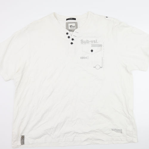 George Mens White    T-Shirt Size 3XL  - graphic