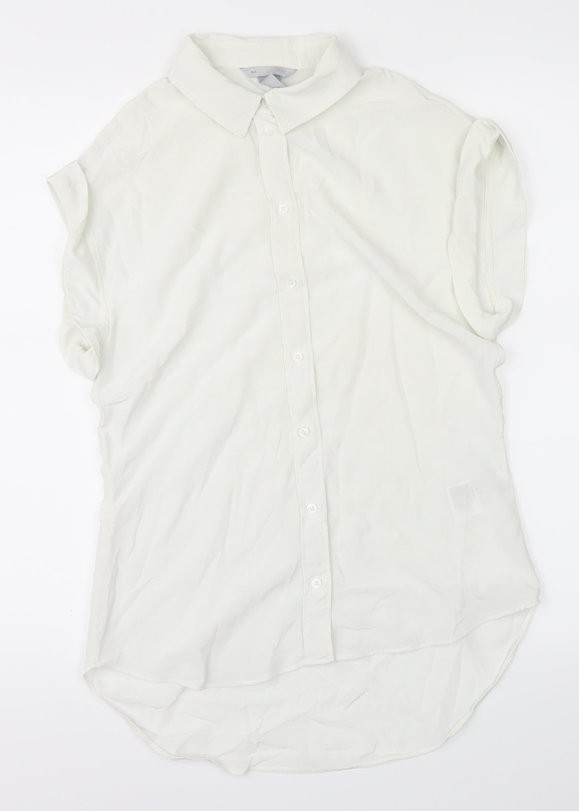 H&M Womens White   Basic Blouse Size 6