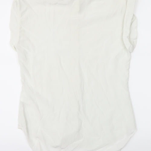 H&M Womens White   Basic Blouse Size 6