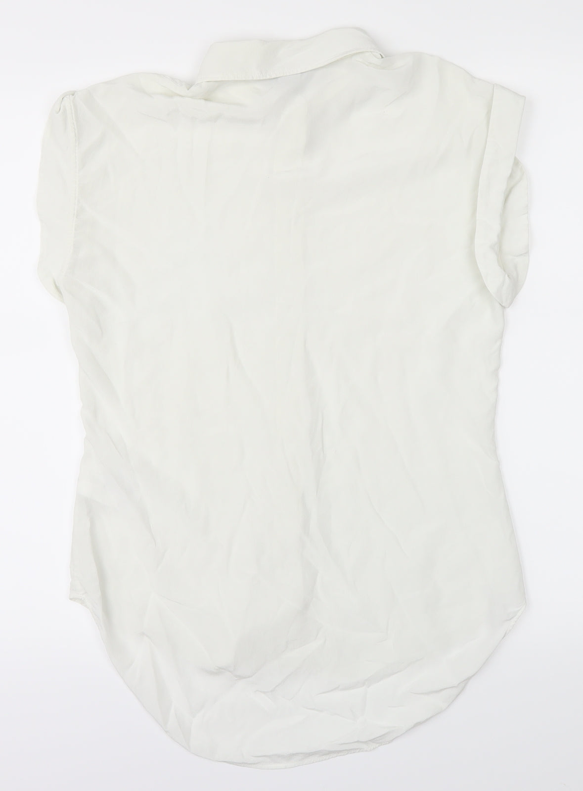 H&M Womens White   Basic Blouse Size 6