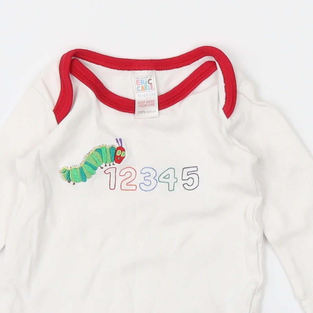 Eric Carle Baby White   Bodysuit Outfit/Set Size 3-6 Months