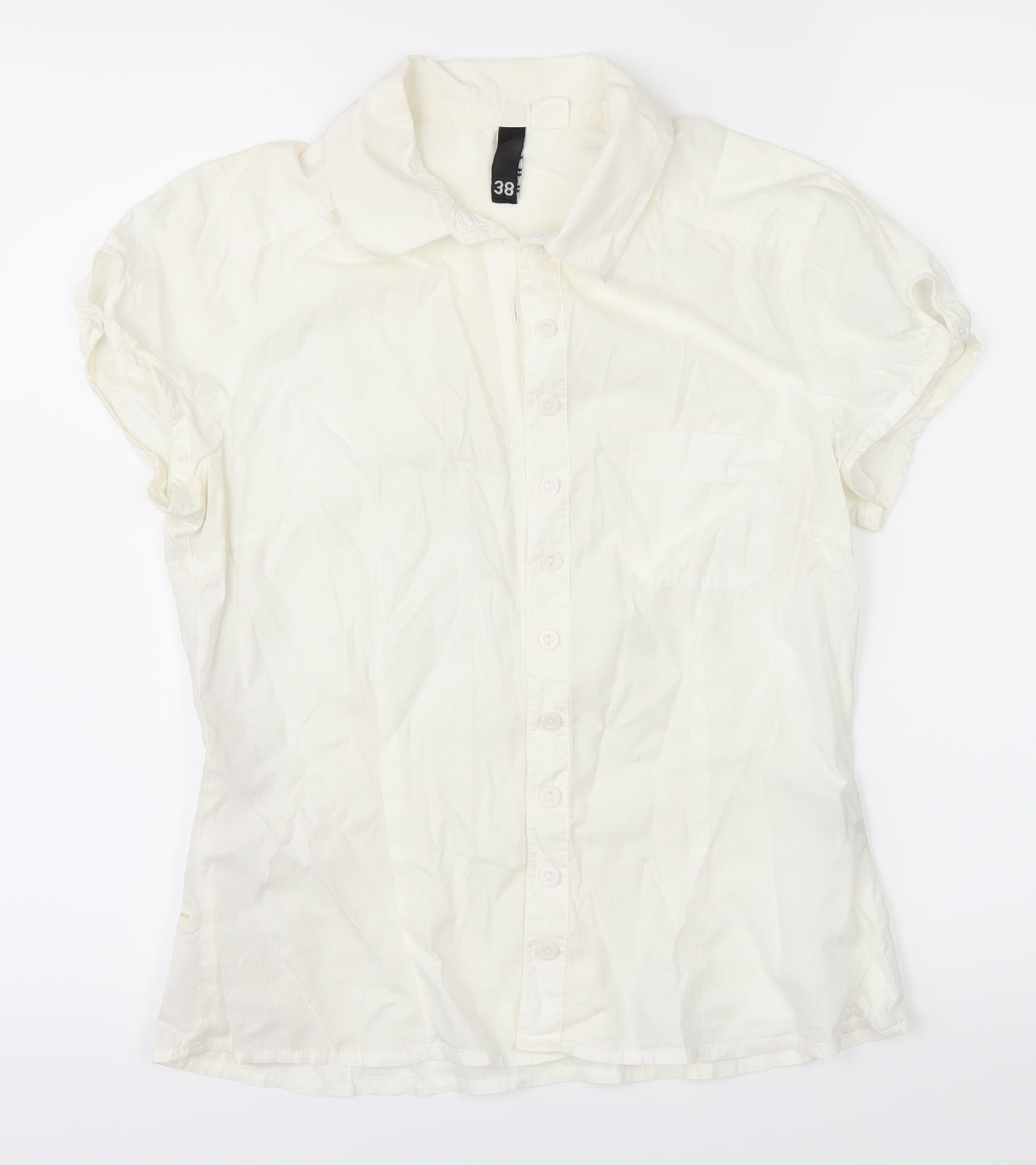 Divided by H&M Womens White   Basic Button-Up Size 10