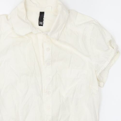 Divided by H&M Womens White   Basic Button-Up Size 10