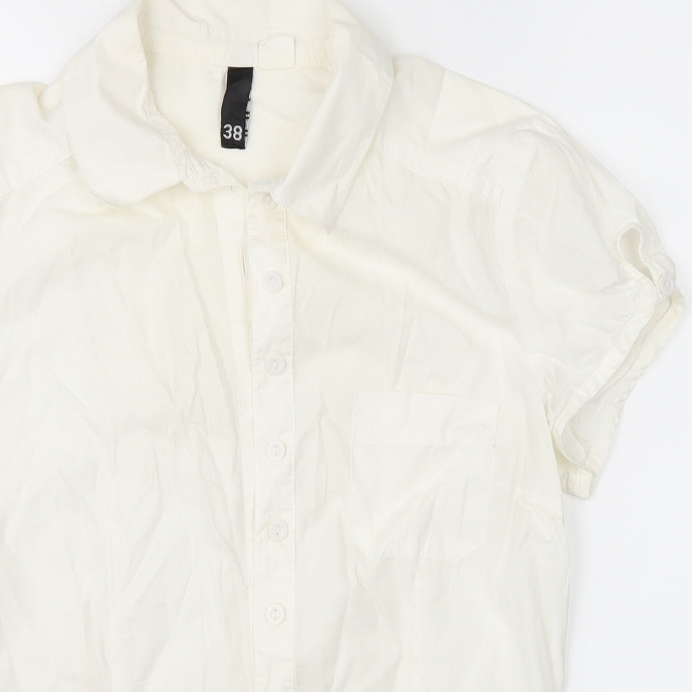 Divided by H&M Womens White   Basic Button-Up Size 10
