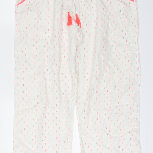 George Girls White   Sweatpants Trousers Size 16 Years