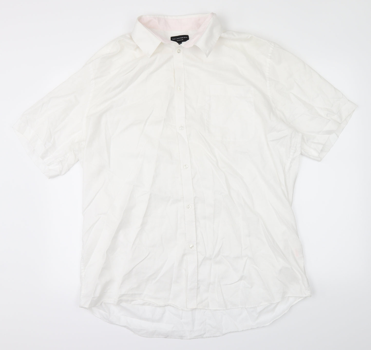 Taylor & Wright Mens White    Dress Shirt Size 44