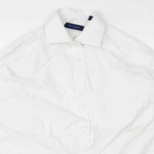 Peter England Mens White    Dress Shirt Size 15.5