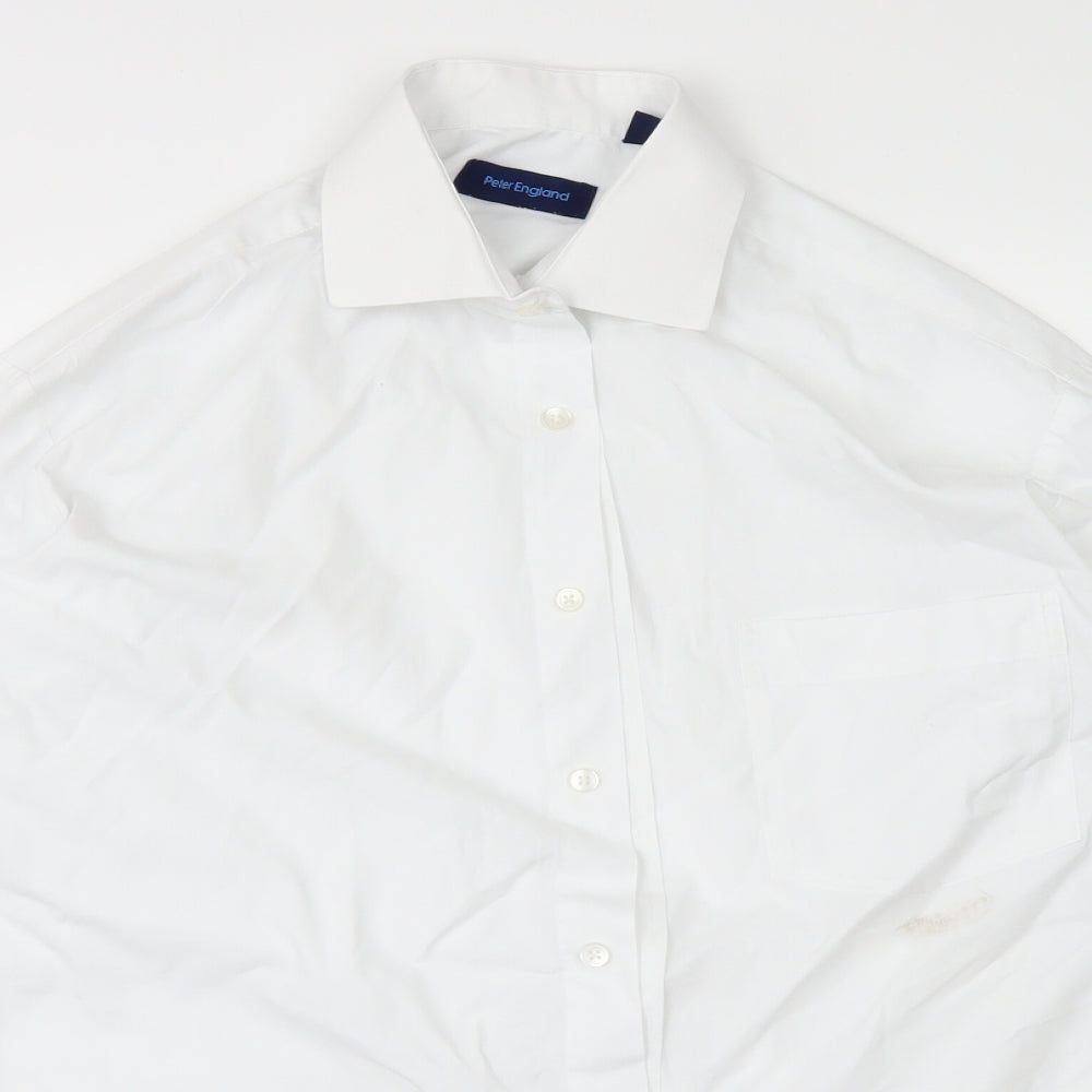 Peter England Mens White    Dress Shirt Size 15.5