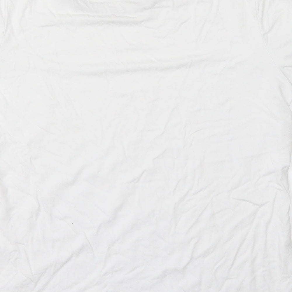 mona Womens White   Basic T-Shirt Size 14