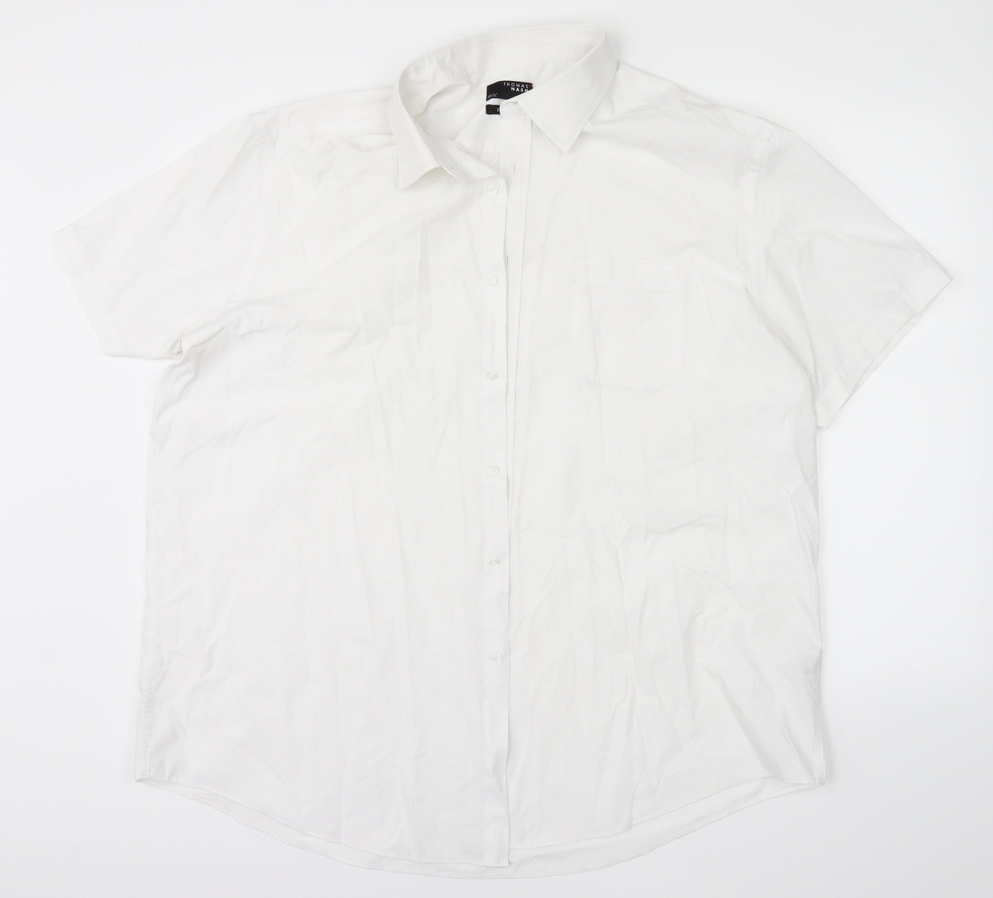 Thomas Nash Mens White    Dress Shirt Size 47