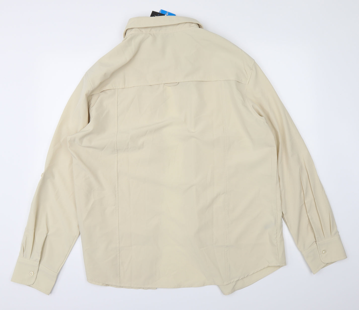 Crane Mens White    Dress Shirt Size L