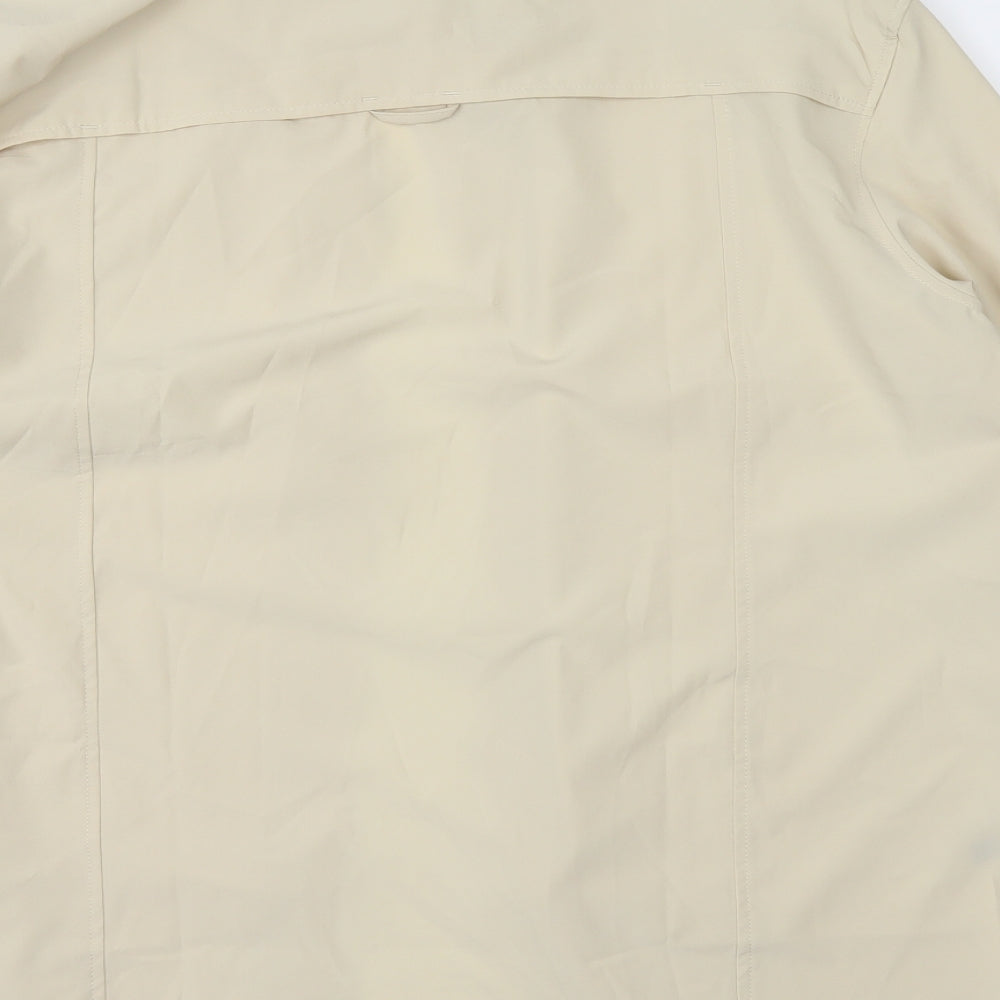 Crane Mens White    Dress Shirt Size L