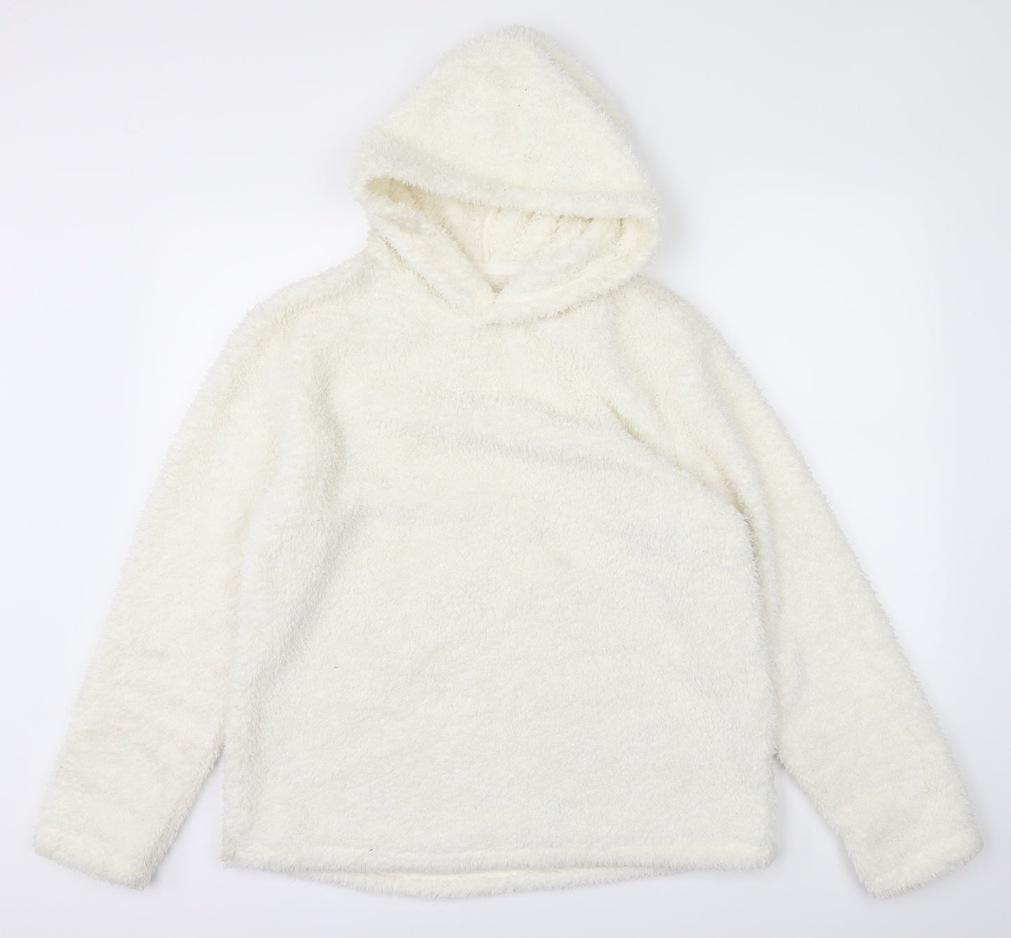 NEXT Girls White  Knit Pullover Hoodie Size 12-13 Years