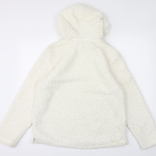 NEXT Girls White  Knit Pullover Hoodie Size 12-13 Years