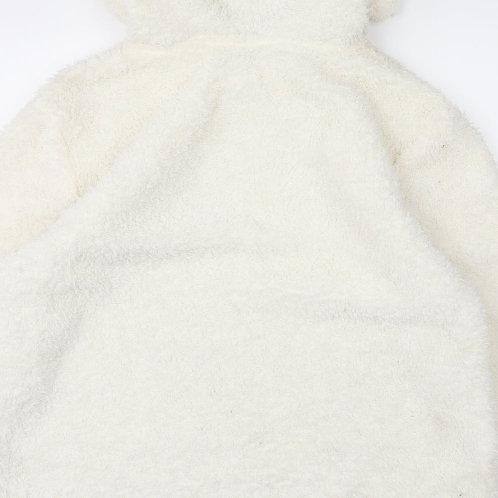 NEXT Girls White  Knit Pullover Hoodie Size 12-13 Years