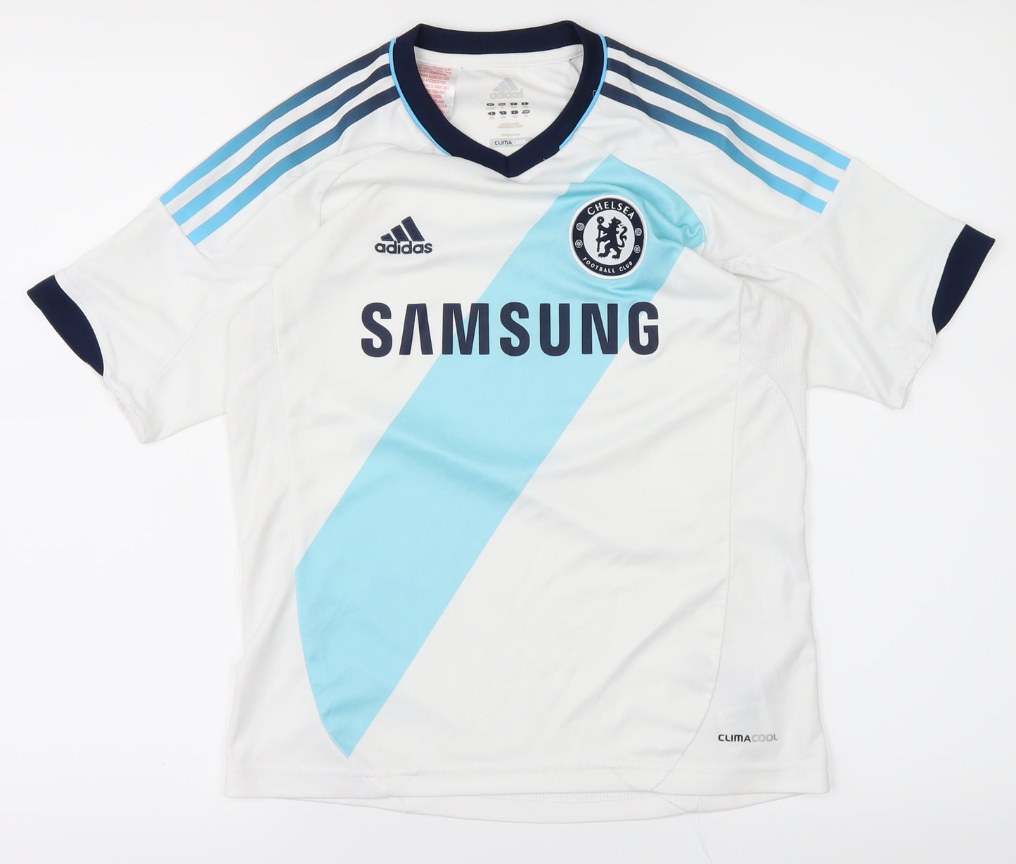 adidas Boys White   Basic T-Shirt Size 11-12 Years  - Chelsea FC
