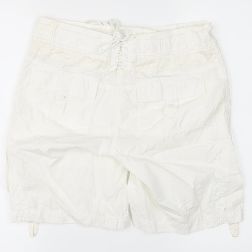 NEXT Womens White   Cargo Shorts Size 10