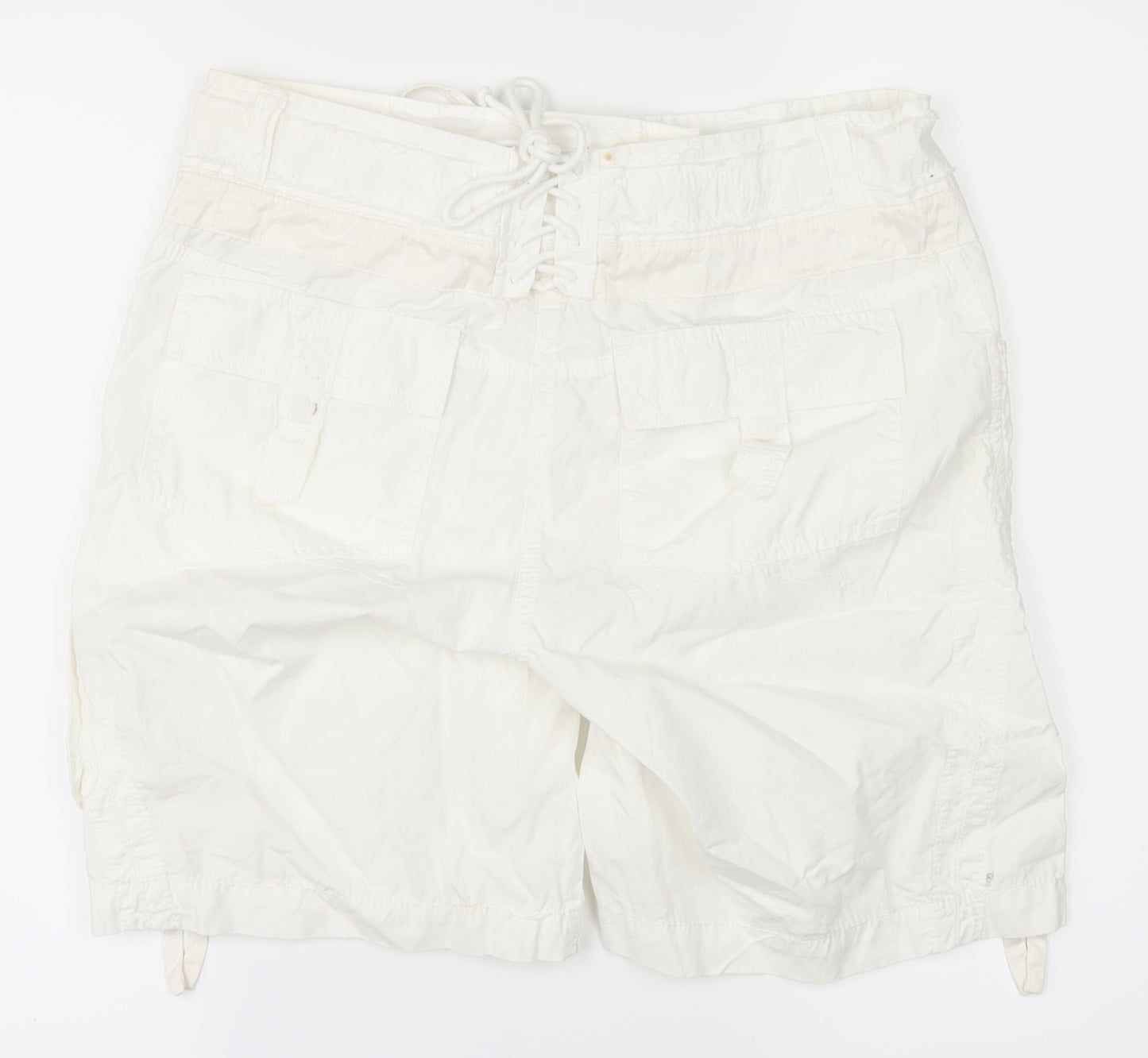 NEXT Womens White   Cargo Shorts Size 10