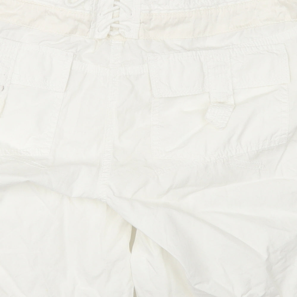 NEXT Womens White   Cargo Shorts Size 10