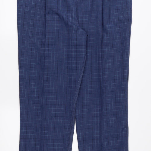 Preworn Womens Blue Check  Trousers  Size 40 in L26 in