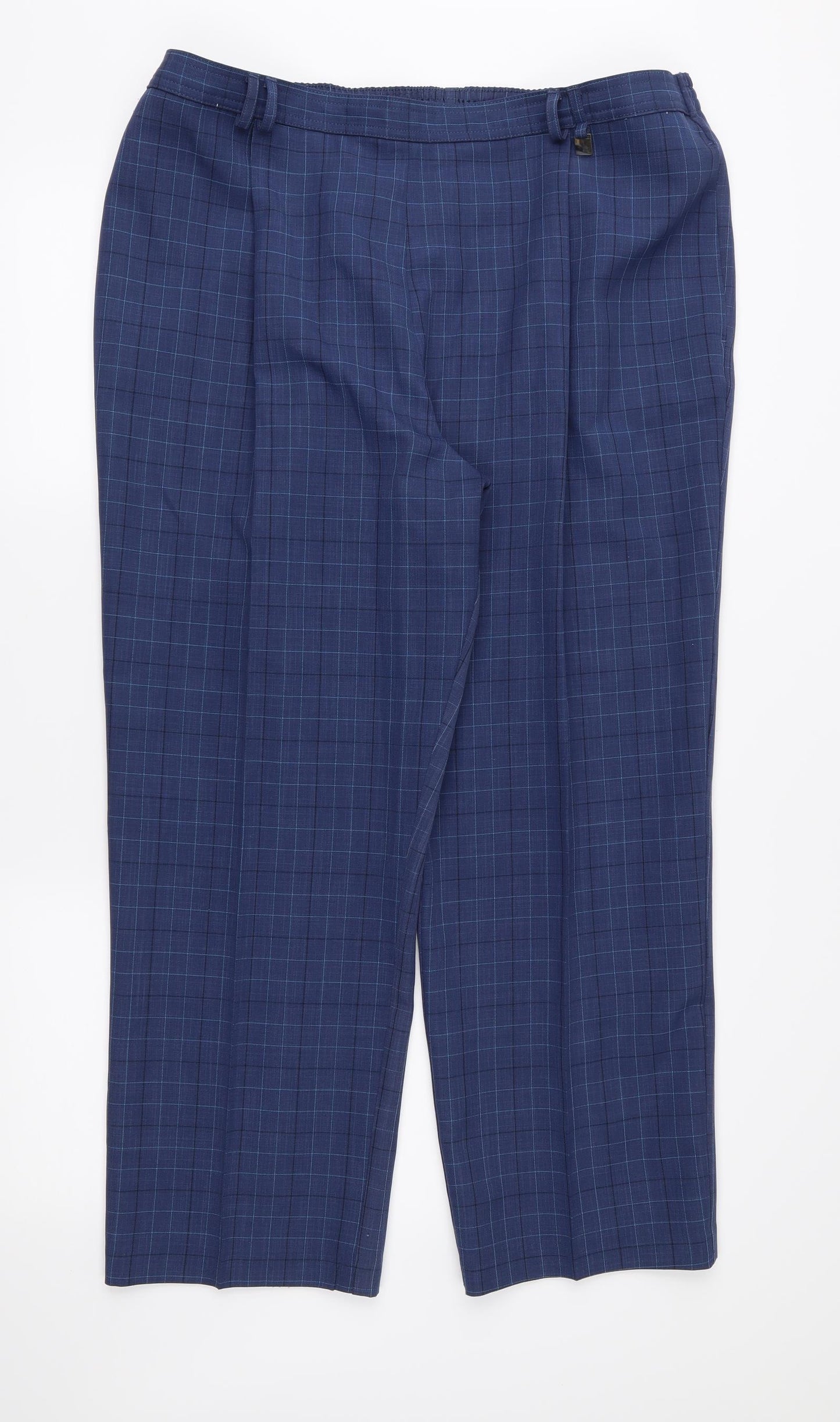 Preworn Womens Blue Check  Trousers  Size 40 in L26 in