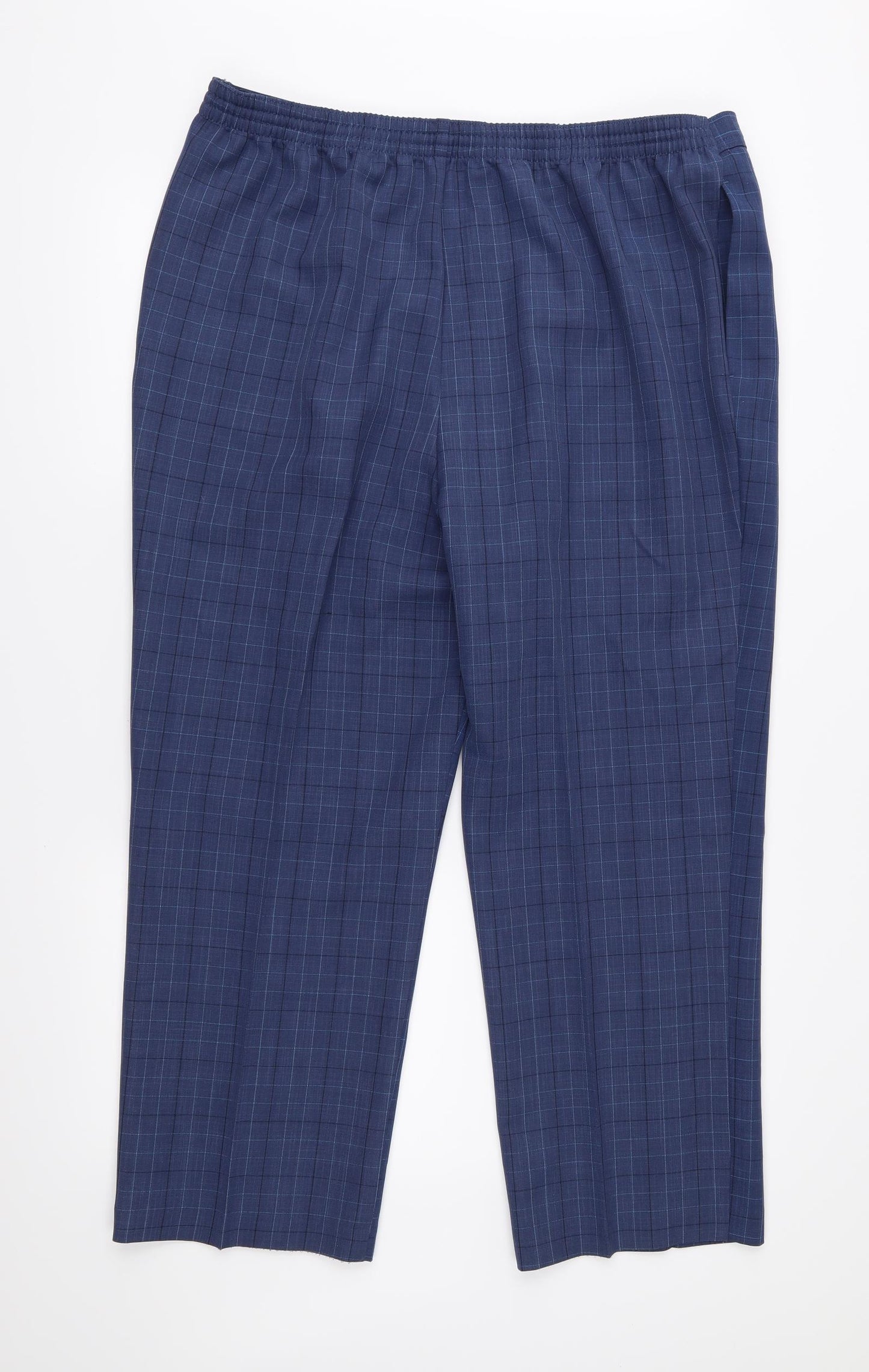 Preworn Womens Blue Check  Trousers  Size 40 in L26 in