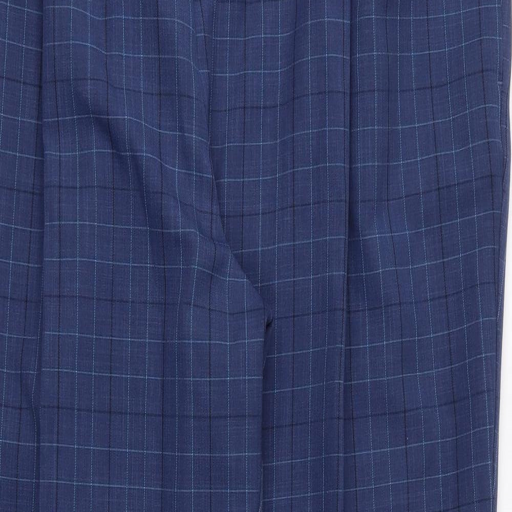 Preworn Womens Blue Check  Trousers  Size 40 in L26 in