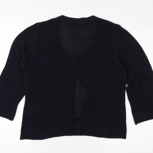 Per Una Womens Blue  Knit Cardigan Jumper Size 16