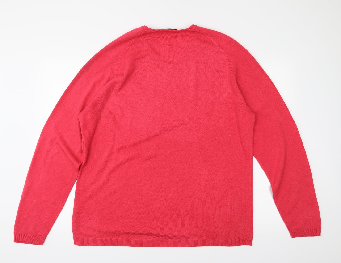 Marks and Spencer Mens Pink  Knit Pullover Jumper Size L