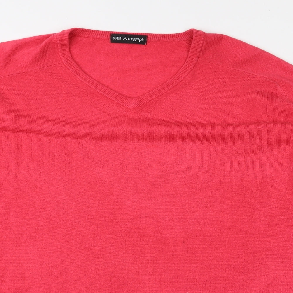 Marks and Spencer Mens Pink  Knit Pullover Jumper Size L