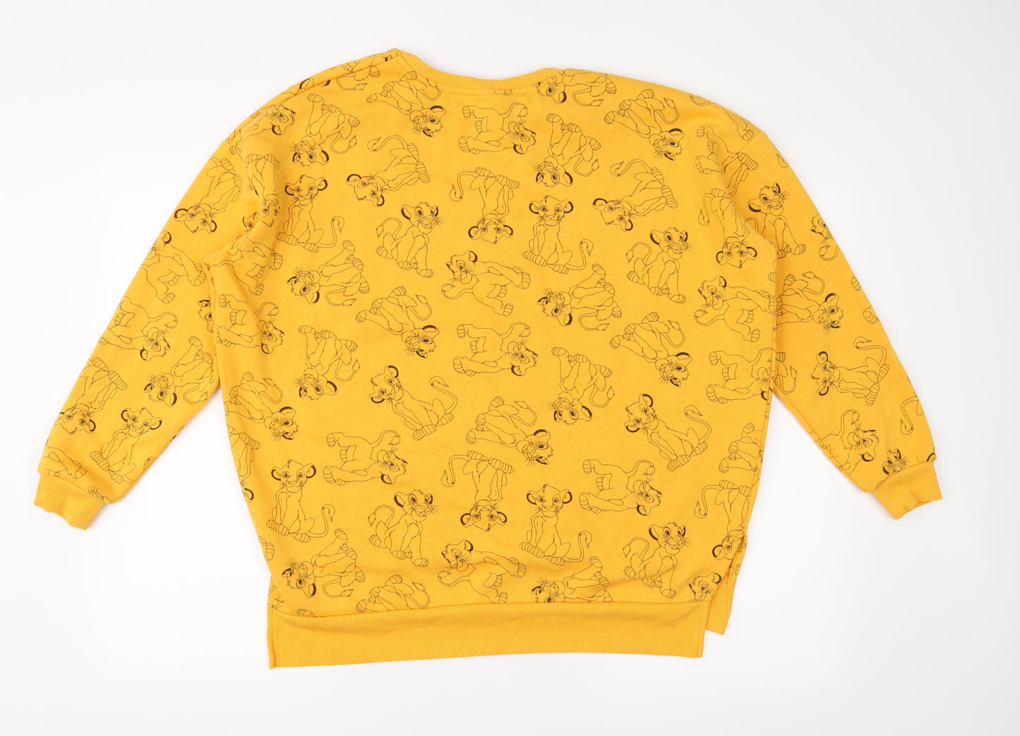 Disney Womens Yellow  Jersey Pullover Sweatshirt Size 12  - The Lion King