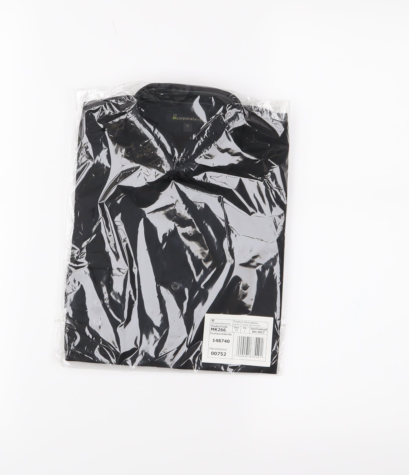 Incorporatewear Mens Black    Button-Up Size 15