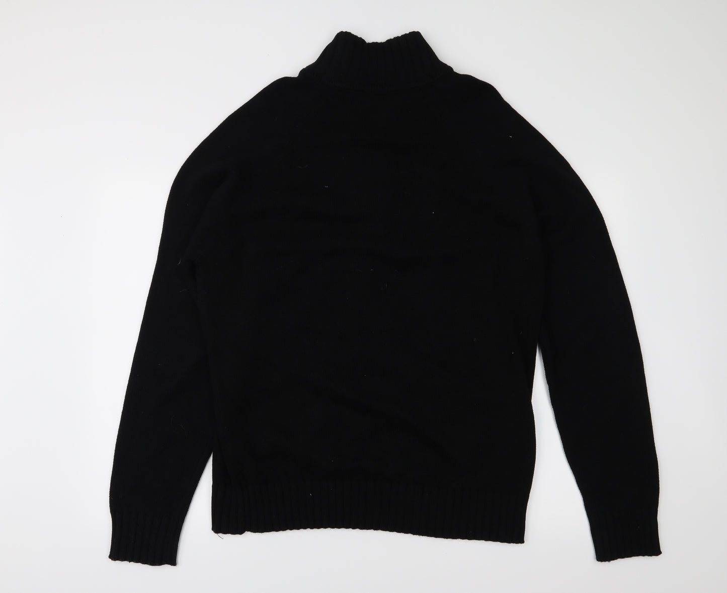 H&M Mens Black  Knit Cardigan Jumper Size XL