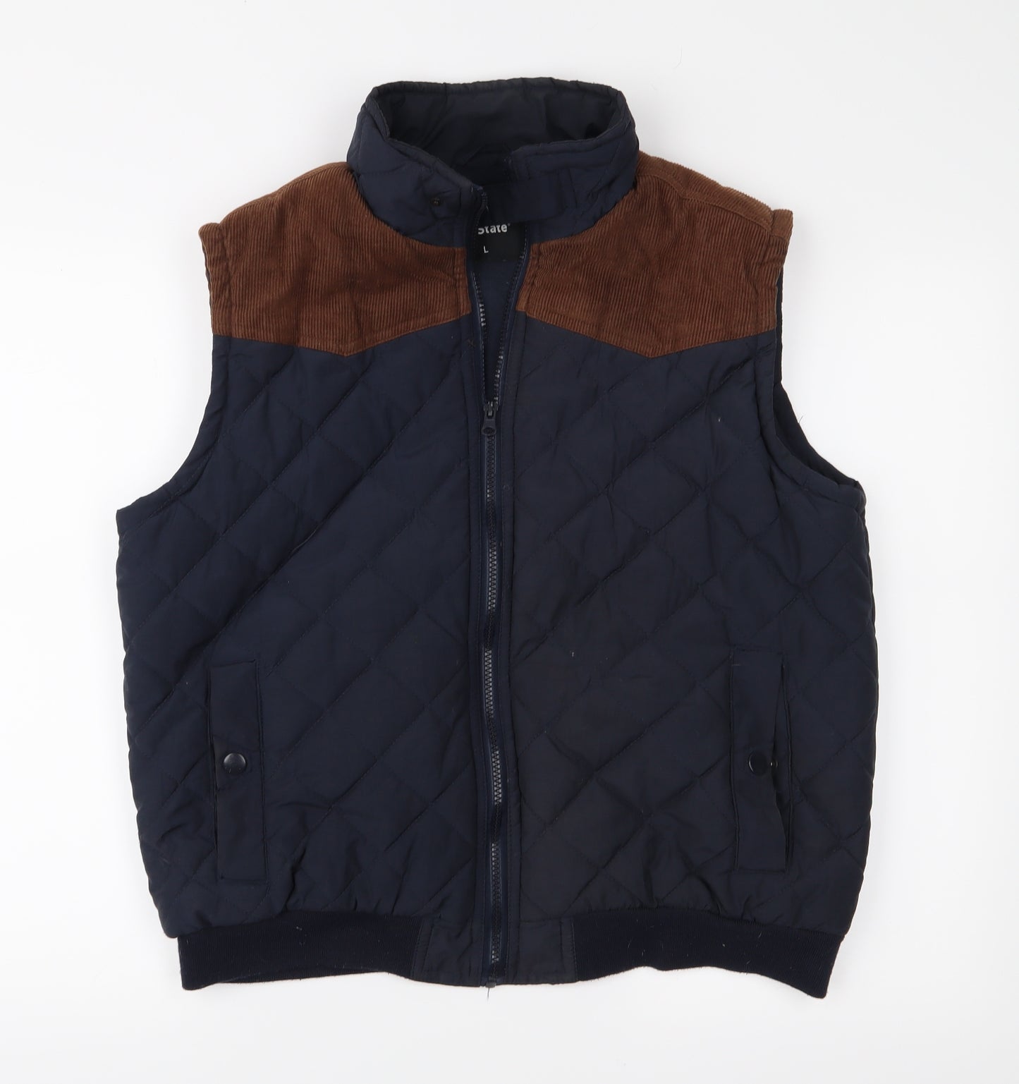 Cedar Wood State Mens Blue   Gilet Waistcoat Size L