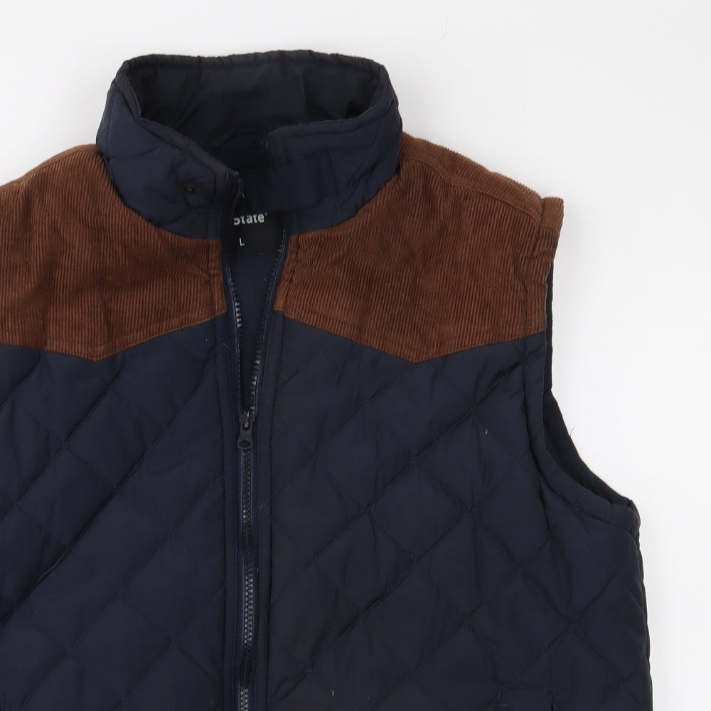 Cedar Wood State Mens Blue   Gilet Waistcoat Size L