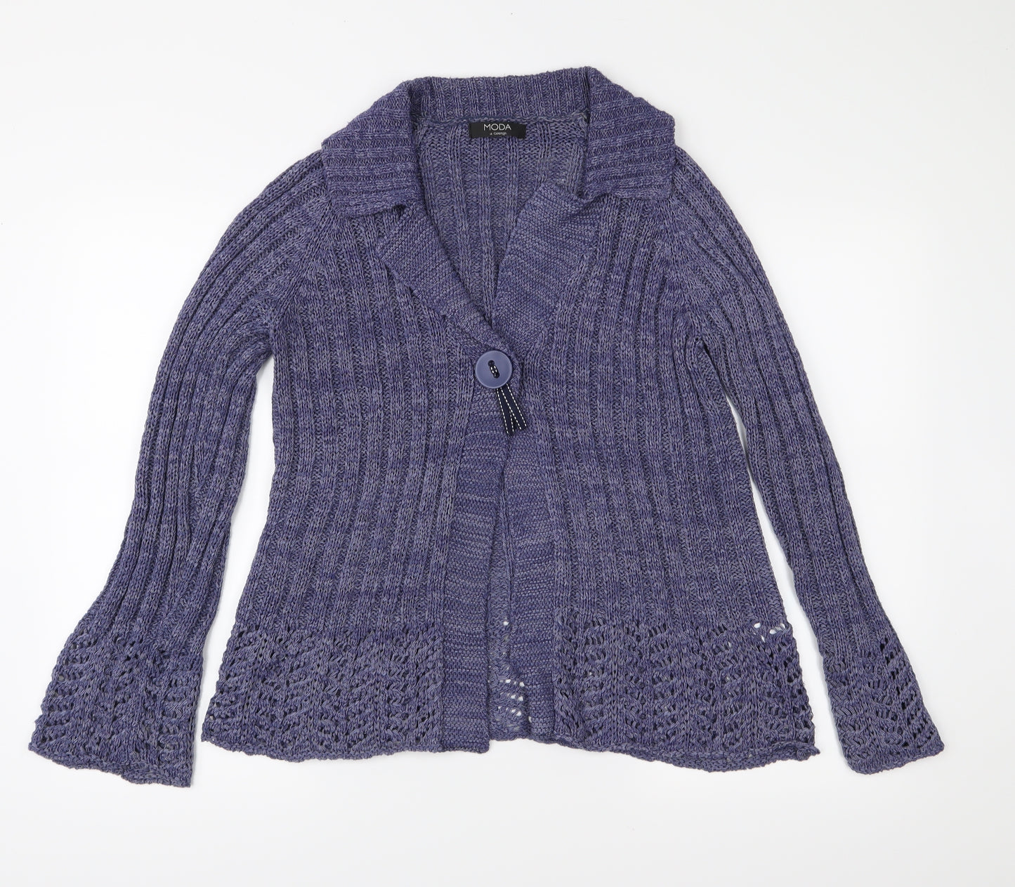 George Womens Purple  Knit Cardigan Jumper Size 14