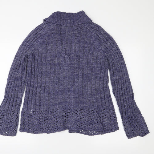 George Womens Purple  Knit Cardigan Jumper Size 14