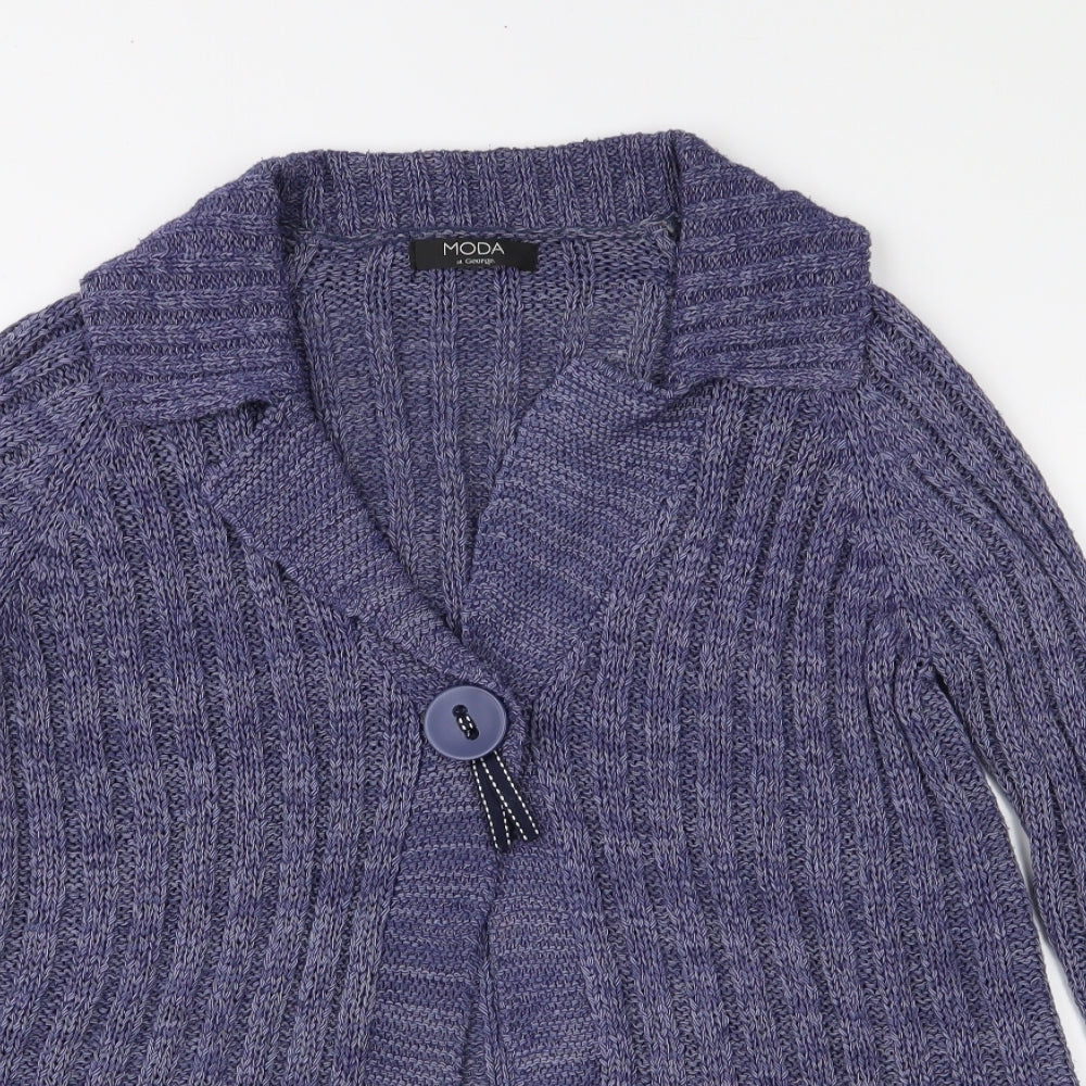 George Womens Purple  Knit Cardigan Jumper Size 14