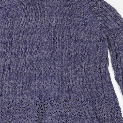George Womens Purple  Knit Cardigan Jumper Size 14