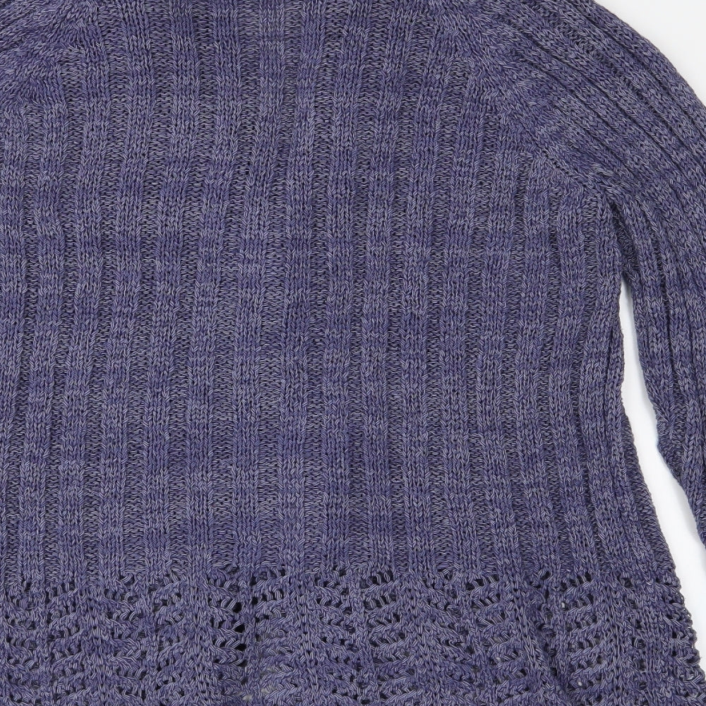 George Womens Purple  Knit Cardigan Jumper Size 14