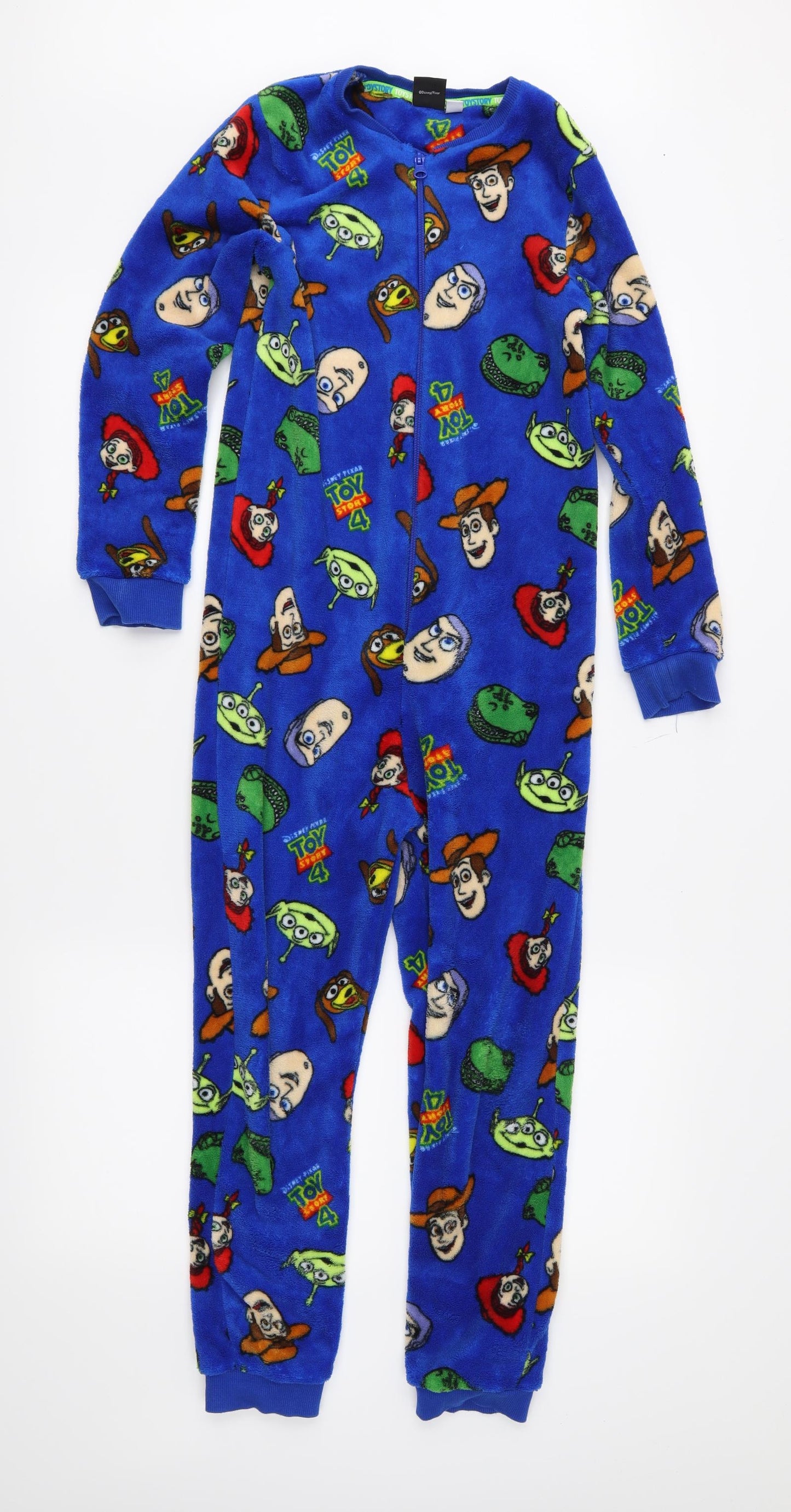Disney Toy Story Boys Blue  Fleece  One Piece Size 9-10 Years  - Toy Story 4
