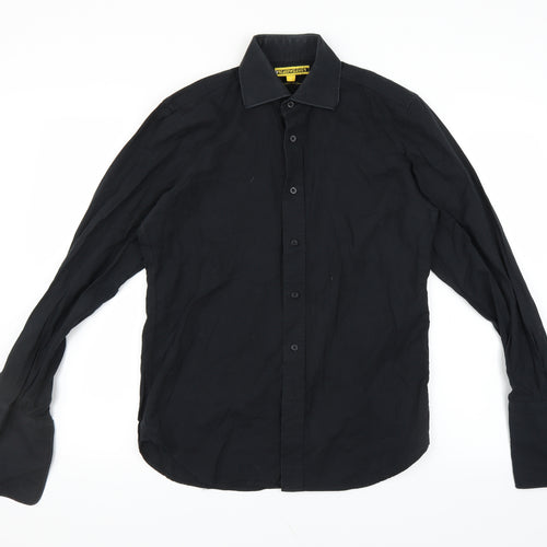 dreamweaver Mens Black    Button-Up Size 14