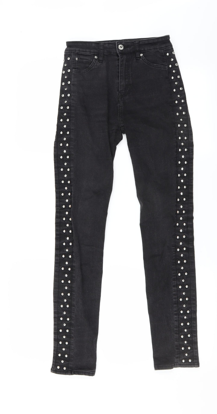 H&M Womens Black   Skinny Jeans Size 8 L30 in
